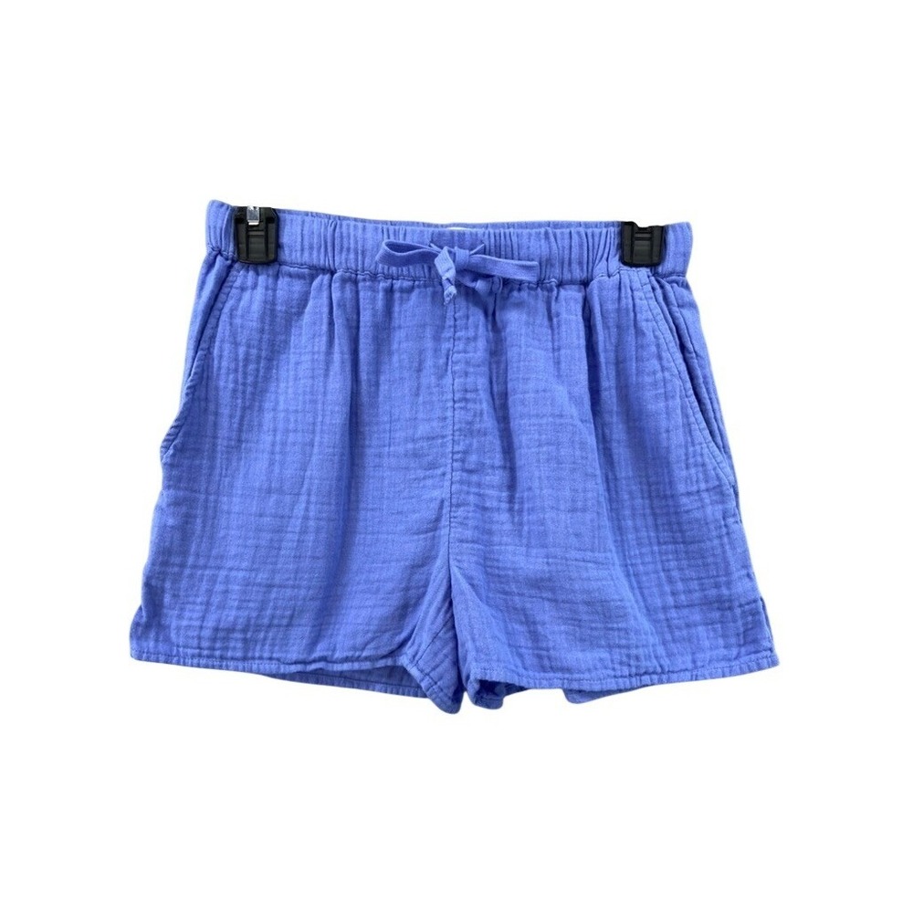 Aritzia Wilfred High Waist Blue Cotton Shorts